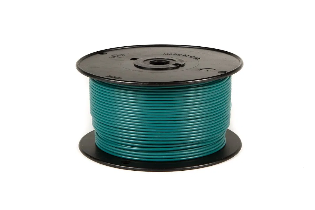 81034 – WIRTHCO Primary Wire, Stranded Conductor 16 Gauge Green 100 Foot Spool Copper Conductor/ Cross-Linked Polyeth...